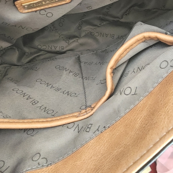 Tony Bianco bag satchel tote textured faux leather 27x23 cm NWOT - Picture 12 of 16